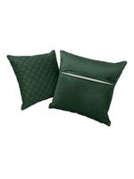 Kit 2 Almofadas Tressê 50x50cm E 40x40cm Veludo Verde - Nexta Casa