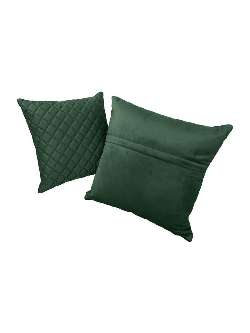 Kit 2 Almofadas Tressê 50x50cm E 40x40cm Veludo Verde - Nexta Casa