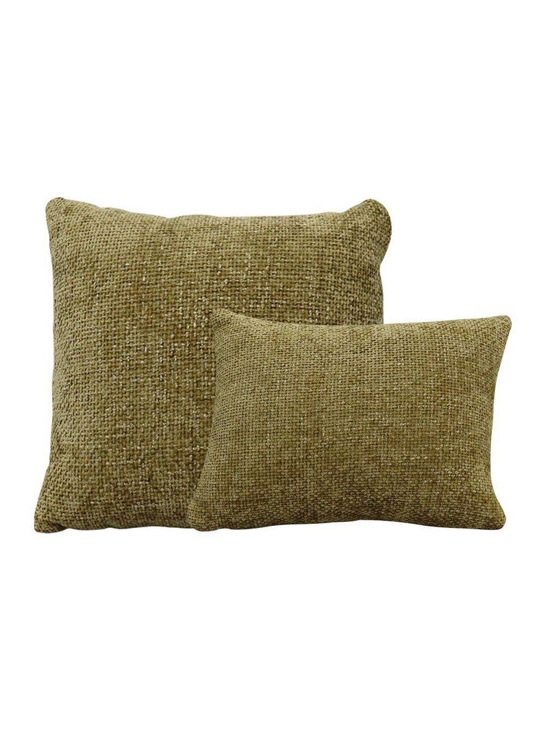 Kit 02 Almofadas Decorativas 30x45cm E 40x40cm Linhão Mostarda - Nexta Casa