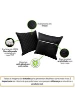 Kit 2 Almofadas Tressê 50x50cm E 40x40cm Veludo Preto - Nexta Casa
