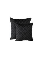 Kit 2 Almofadas Tressê 50x50cm E 40x40cm Veludo Preto - Nexta Casa