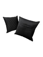 Kit 2 Almofadas Tressê 50x50cm E 40x40cm Veludo Preto - Nexta Casa