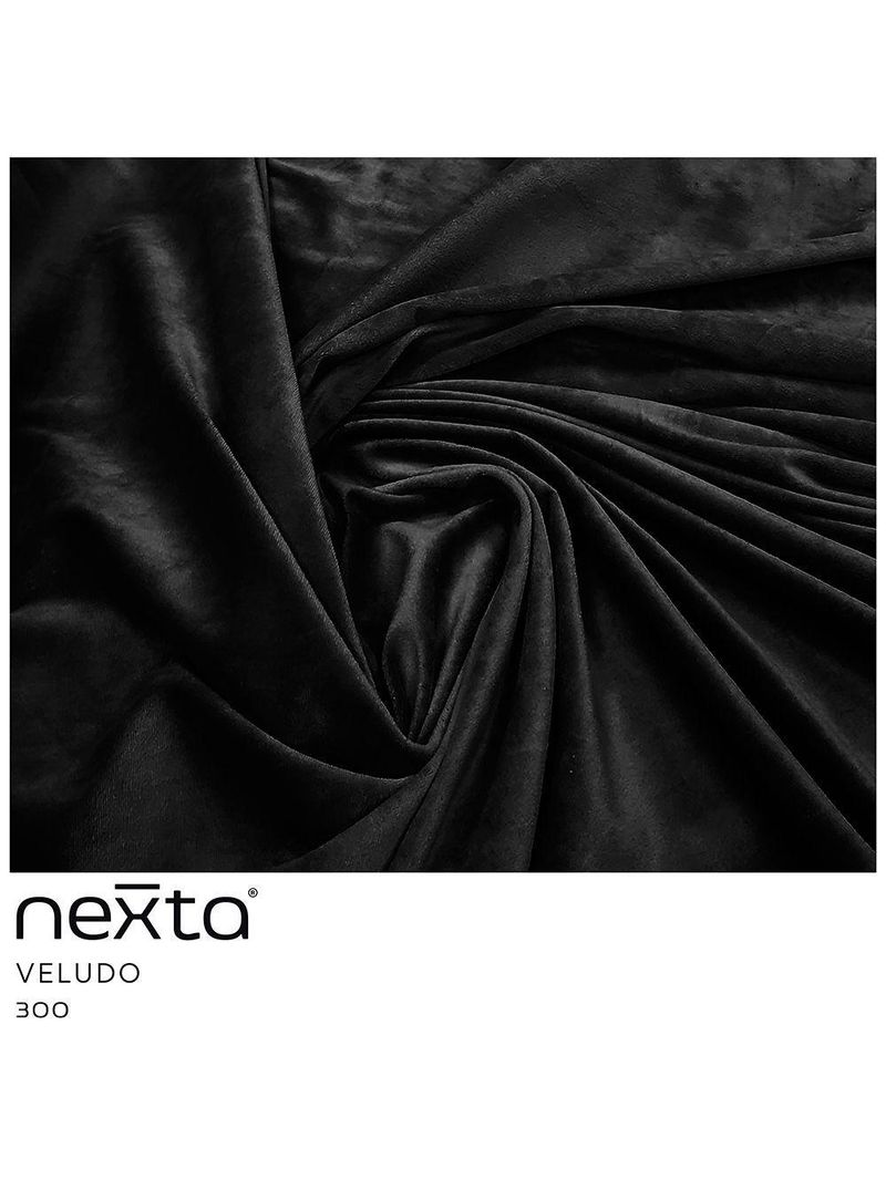 Kit 2 Almofadas Tressê 50x50cm E 40x40cm Veludo Preto - Nexta Casa