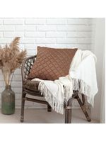Almofadas Tressê Decorativas 40x40cm Veludo - Nexta Casa Cor Marrom