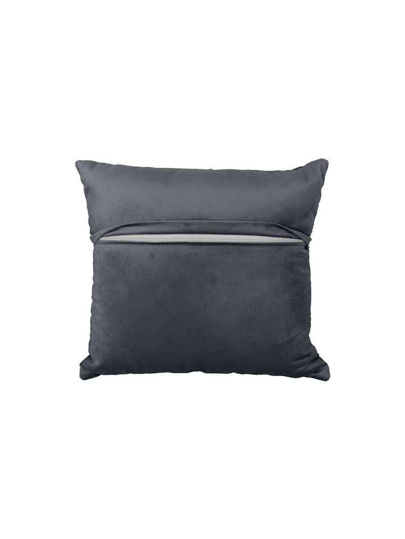 Almofada Tressê 50x50cm Veludo Cinza - Nexta Casa