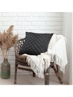 Almofadas Tressê Decorativas 40x40cm Veludo - Nexta Casa Cor Preto