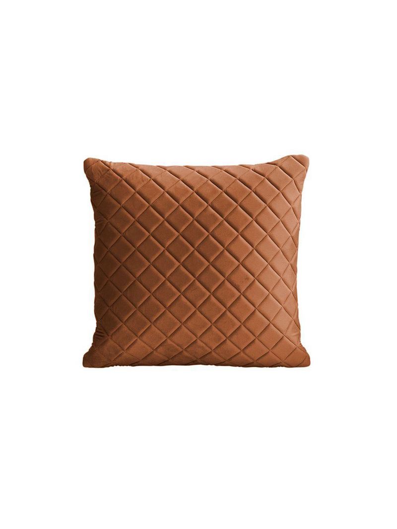 Almofada Tressê 40x40cm Veludo Terracota - Nexta Casa
