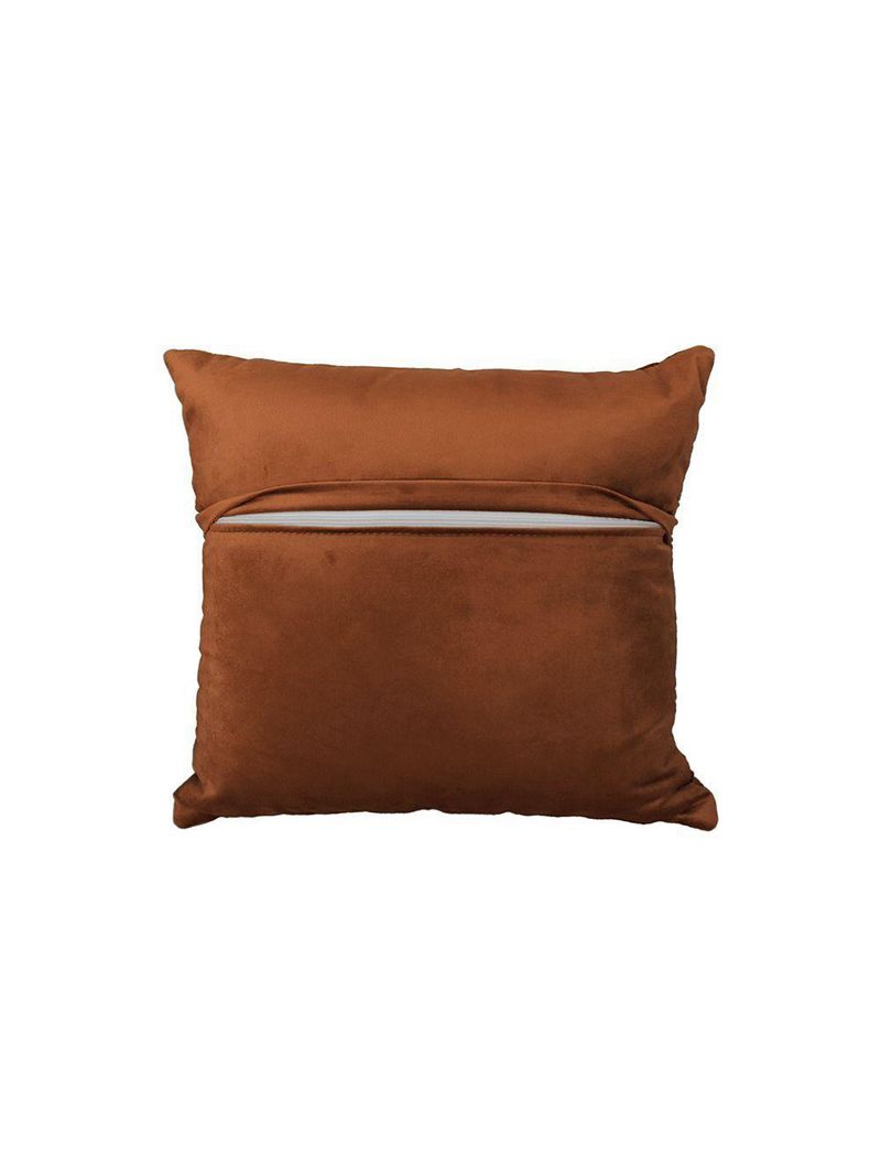 Almofada Tressê 40x40cm Veludo Terracota - Nexta Casa