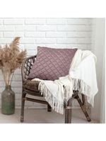 Almofada Tressê 50x50cm Veludo Rosê - Nexta Casa