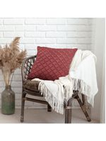 Almofadas Tressê Decorativas 40x40cm Veludo - Nexta Casa Cor Marsala
