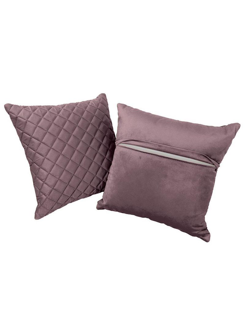 Kit 2 Almofadas Tressê 50x50cm Veludo Rosê - Nexta Casa