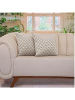 Kit 2 Almofadas Tressê 50x50cm Veludo Perfectly Pale - Nexta Casa