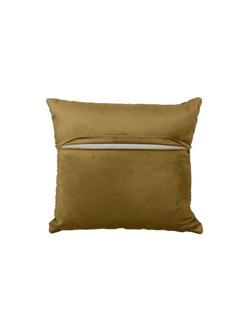 Almofada Tressê 40x40cm Veludo Mostarda - Nexta Casa