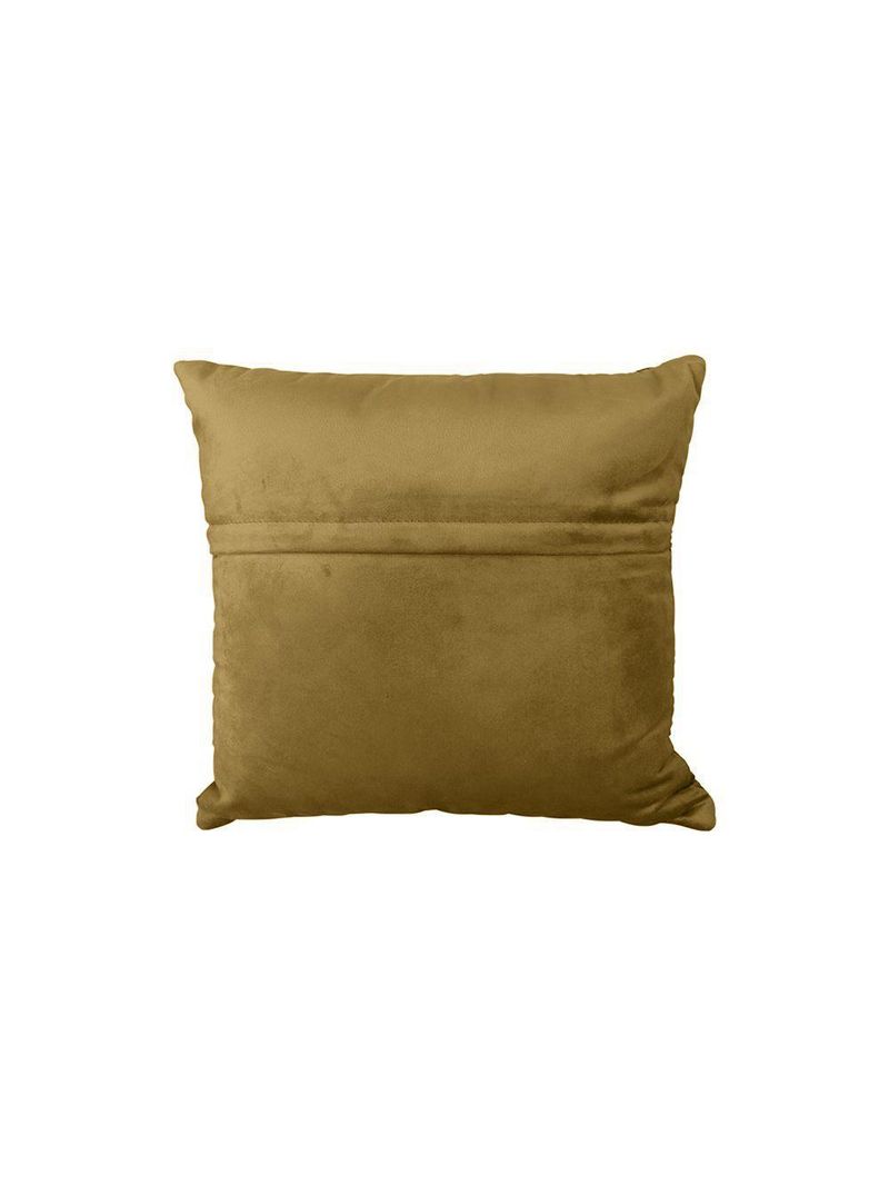 Almofada Tressê 40x40cm Veludo Mostarda - Nexta Casa