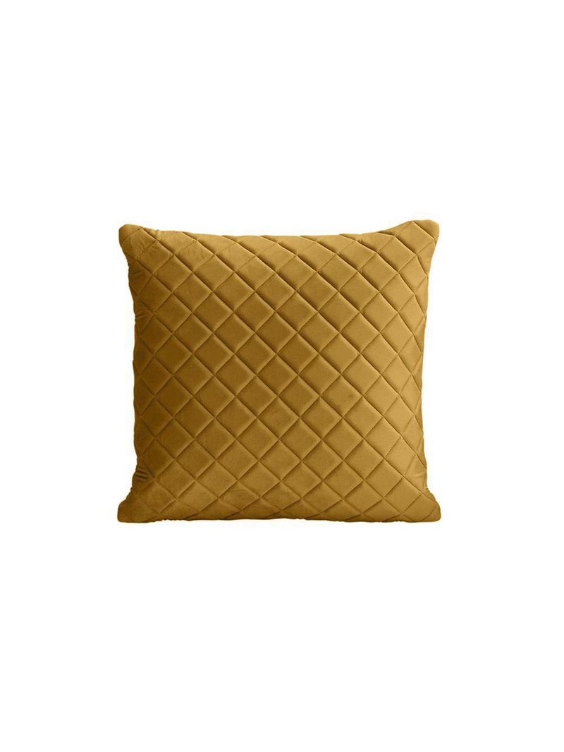 Almofada Tressê 40x40cm Veludo Amarelo - Nexta Casa