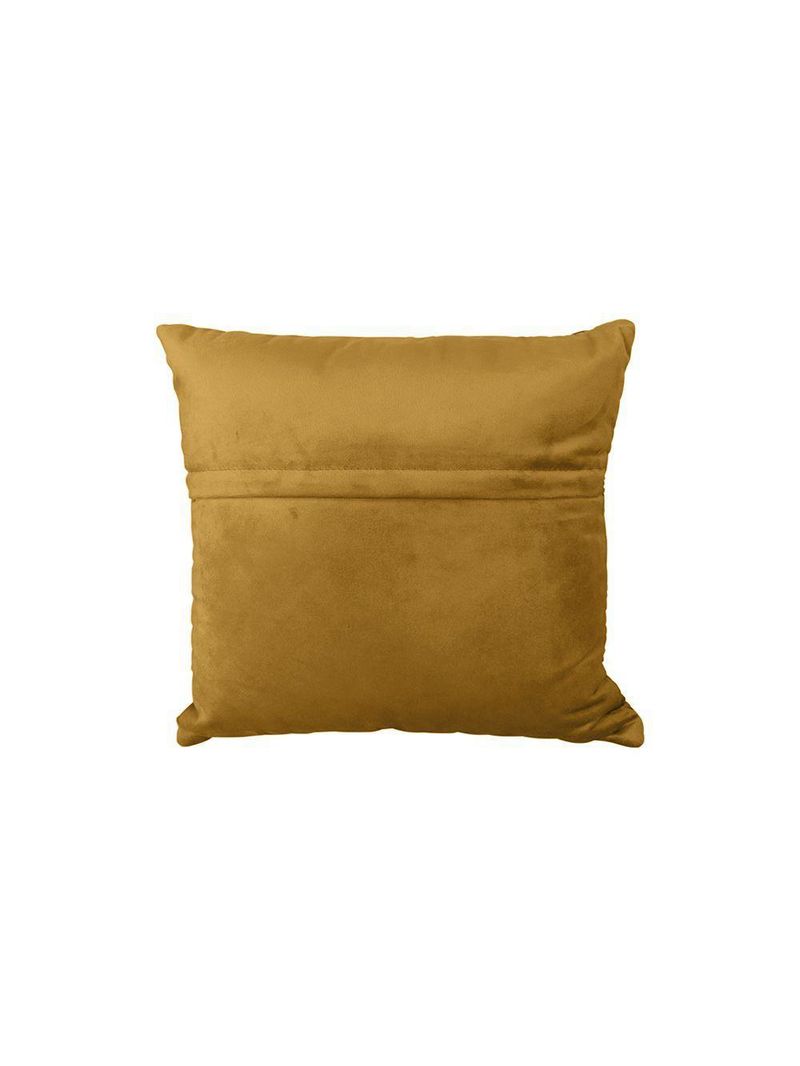 Almofada Tressê 40x40cm Veludo Amarelo - Nexta Casa