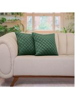 Kit 2 Almofadas Tressê 50x50cm Veludo Verde - Nexta Casa