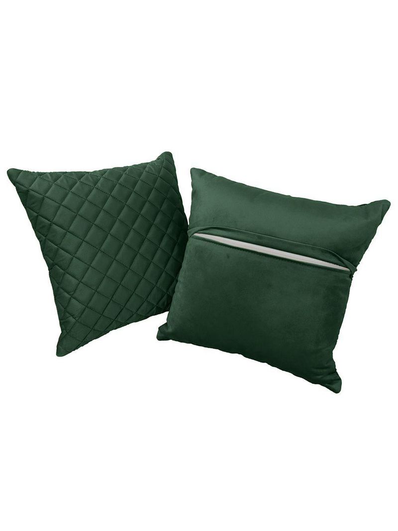 Kit 2 Almofadas Tressê 50x50cm Veludo Verde - Nexta Casa