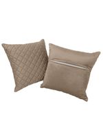 Kit 2 Almofadas Tressê 50x50cm Veludo Bege - Nexta Casa