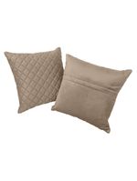 Kit 2 Almofadas Tressê 50x50cm Veludo Bege - Nexta Casa