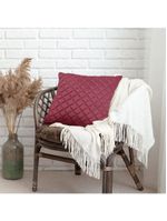 Almofada Tressê 40x40cm Veludo Marsala - Nexta Casa