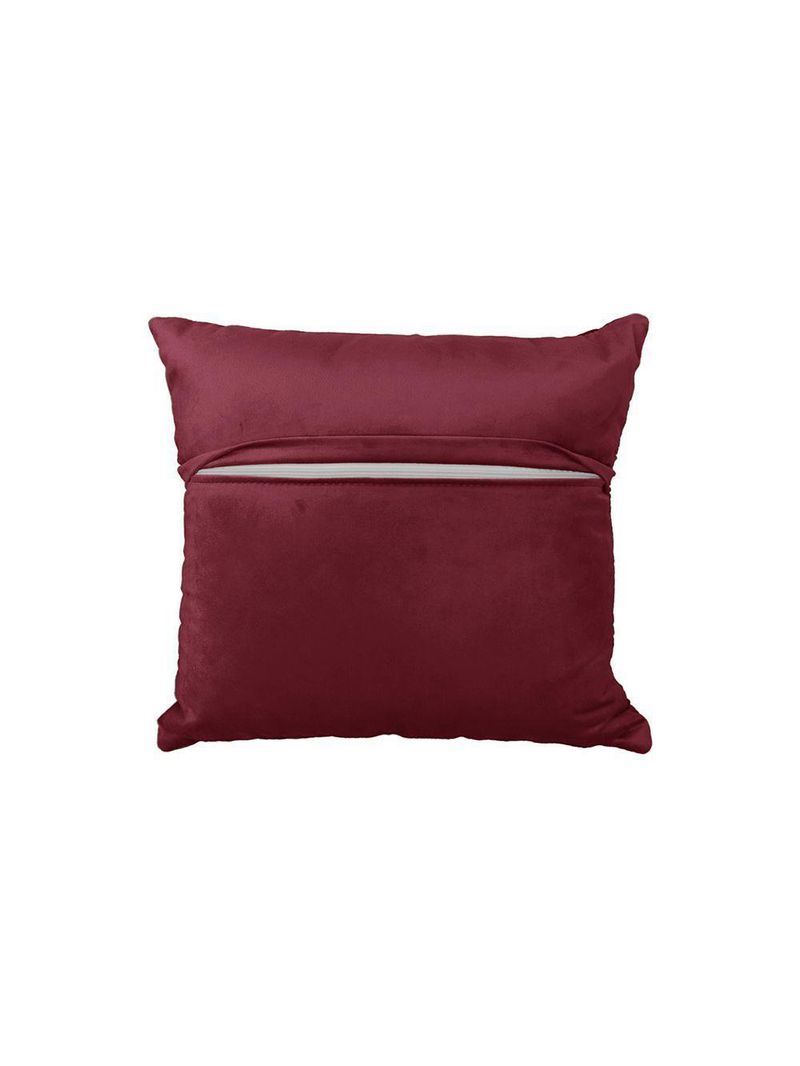 Almofada Tressê 40x40cm Veludo Marsala - Nexta Casa