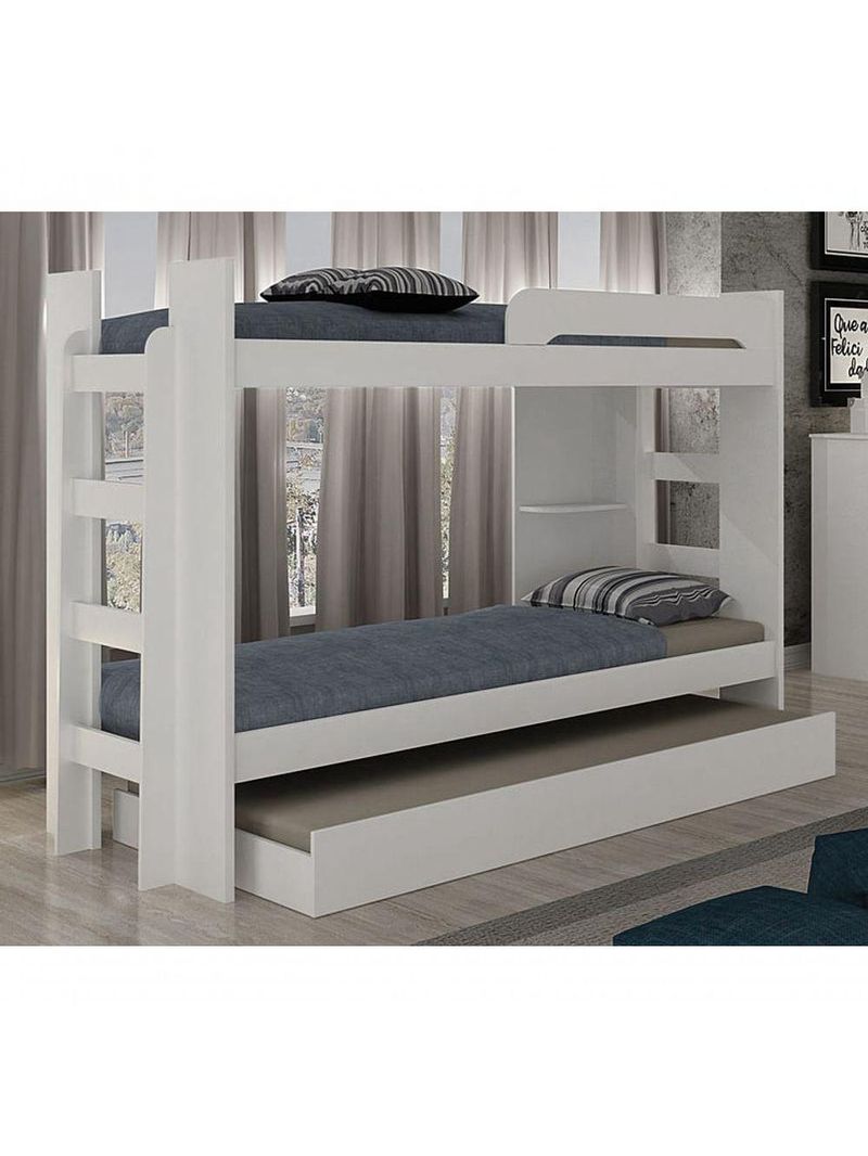 Beliche Infantil Com Cama Auxiliar - 125-neve - Star Móveis