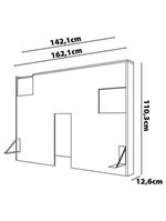 Cabeceira para cama box casal e queen bartira diplomata com revestimento em finish foil