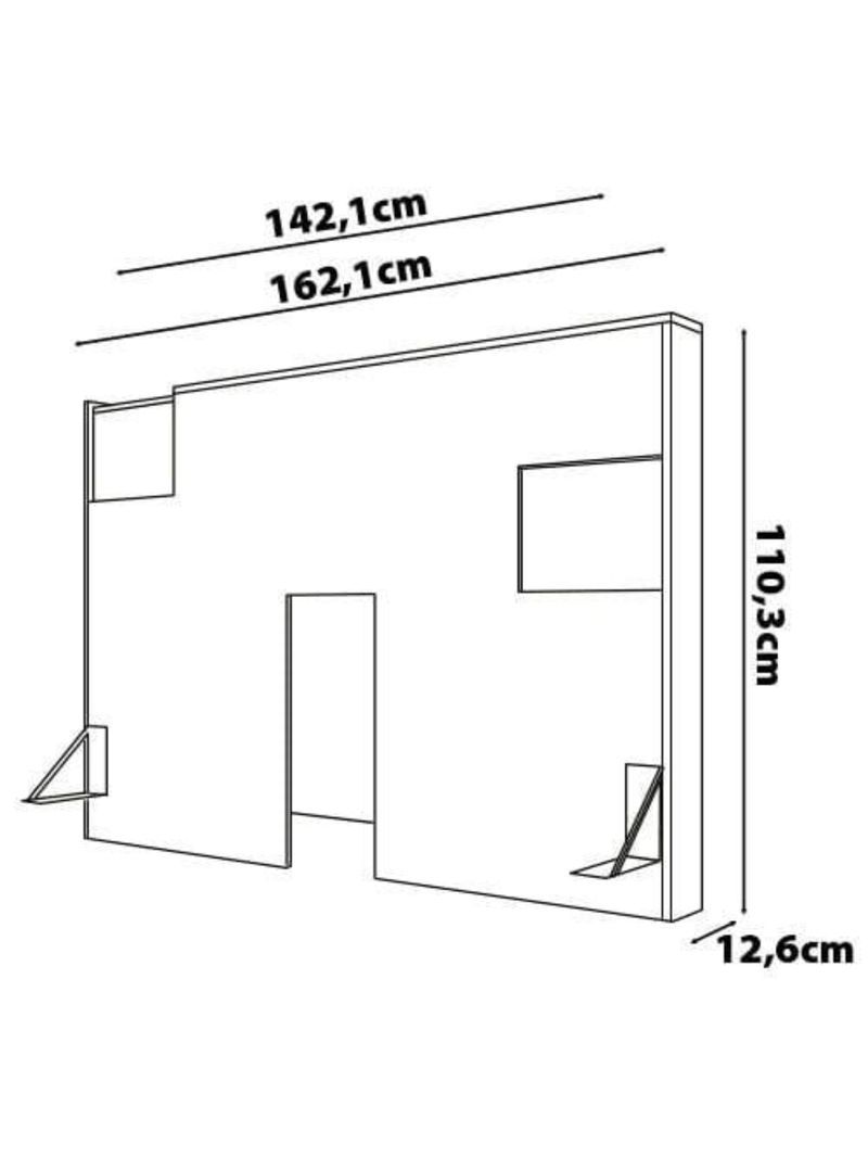 Cabeceira para cama box casal e queen bartira diplomata com revestimento em finish foil