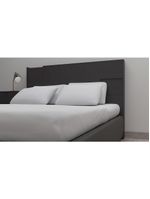 Cabeceira para cama box casal e queen bartira diplomata com revestimento em finish foil