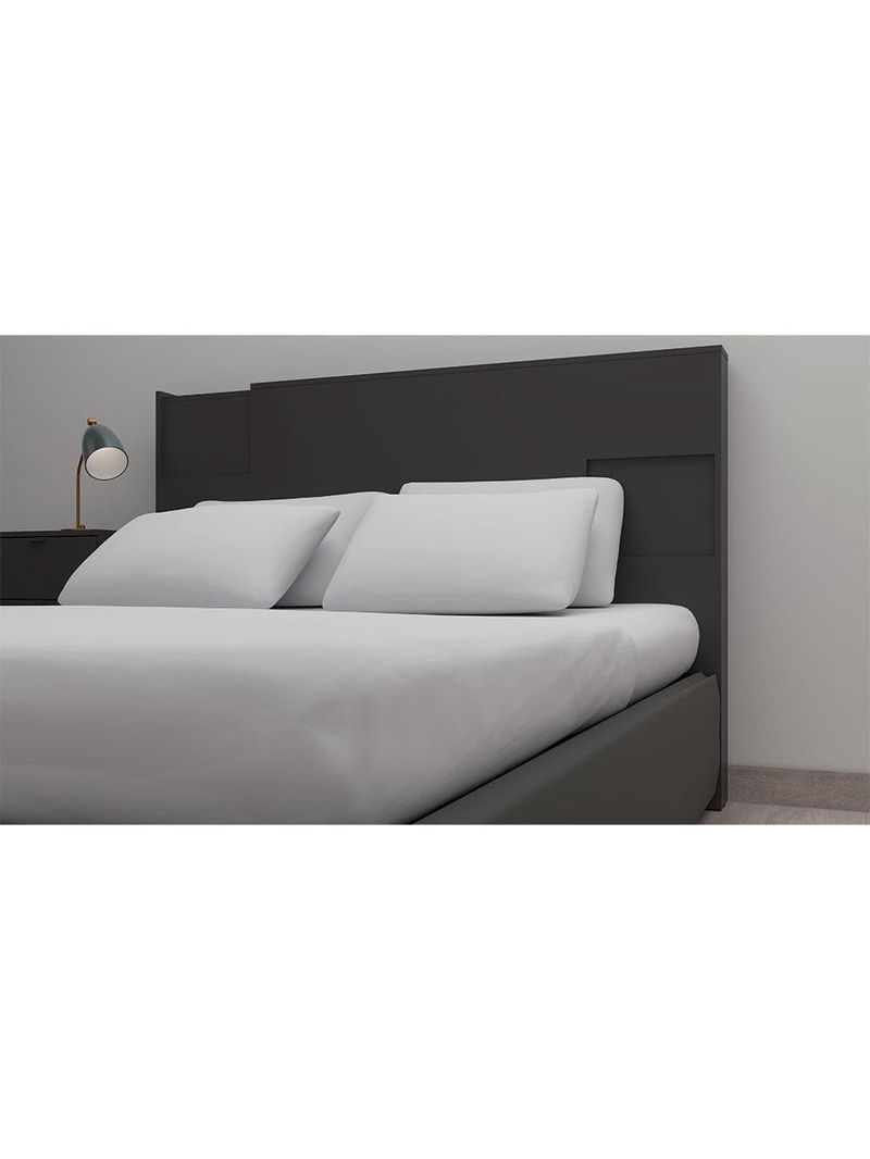 Cabeceira para cama box casal e queen bartira diplomata com revestimento em finish foil