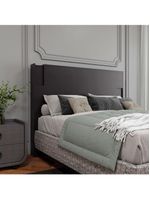 Cabeceira para cama box casal e queen bartira diplomata com revestimento em finish foil
