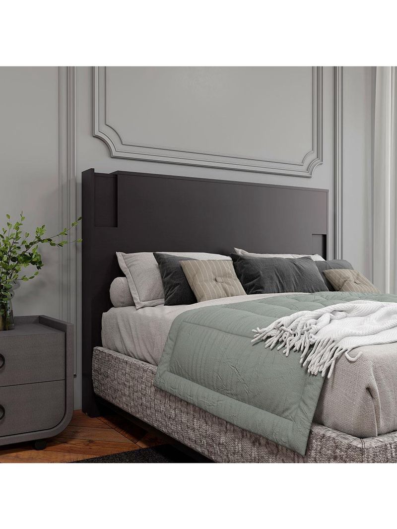 Cabeceira para cama box casal e queen bartira diplomata com revestimento em finish foil