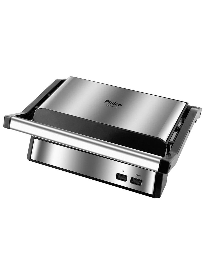 Grill e sanduicheira philco pgr21pi maxx clean – inox/preto