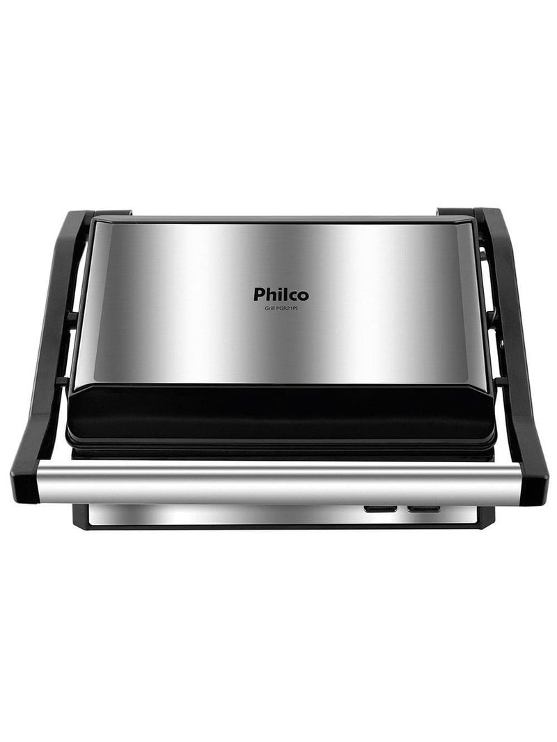 Grill e sanduicheira philco pgr21pi maxx clean – inox/preto