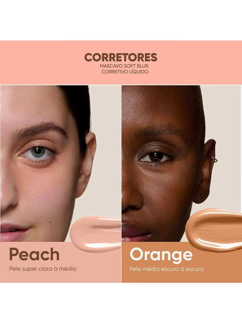 Mascavo Soft Blur By Mariana Saad - Corretivo Líquido 6g Peach