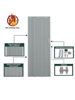 Porta Sanfonada De Pvc 94x210cm Bariri - Tk