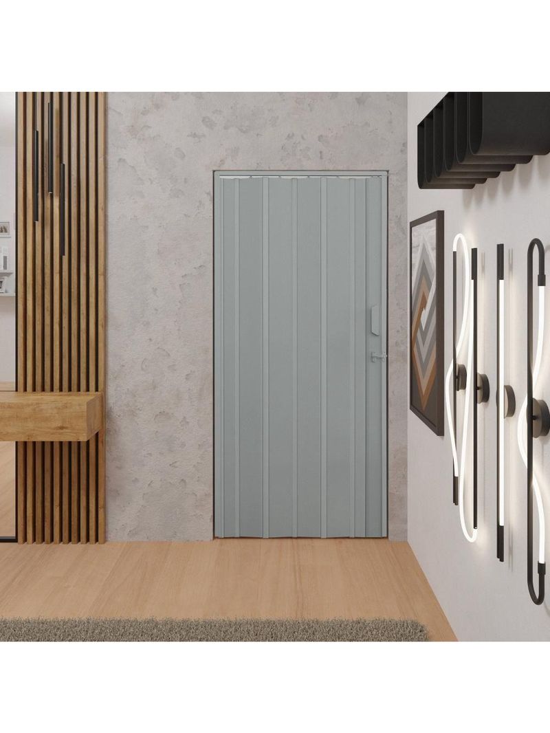 Porta Sanfonada De Pvc 84x210cm Bariri - Tk
