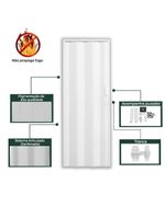 Porta Sanfonada De Pvc 62x210cm Bariri - Tk