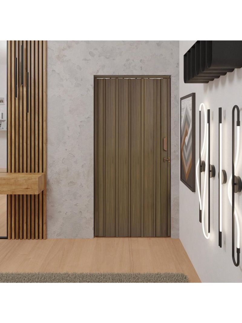 Porta Sanfonada De Pvc 115x210cm Bariri - Tk
