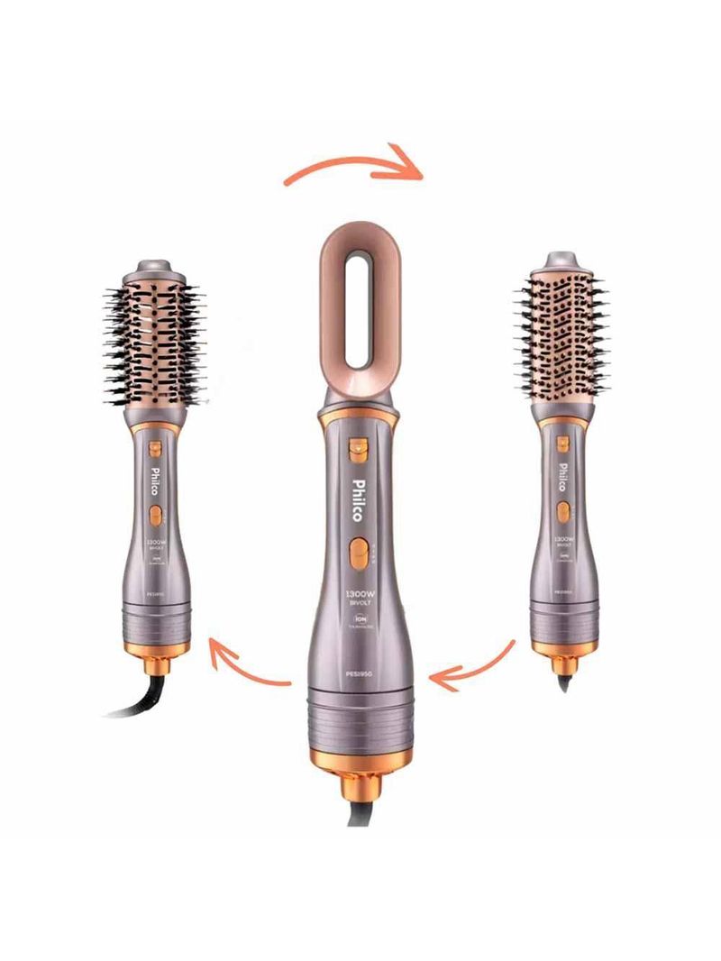 Escova Secadora Philco 3 Acessórios 1300W PES19SG Bivolt