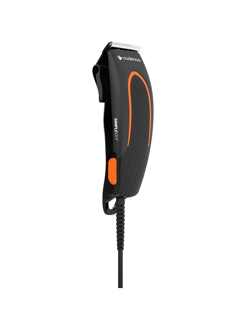 Maquina De Cortar Cabelo E Barba Cadence Simple Cut 127v Preto Com Laranja