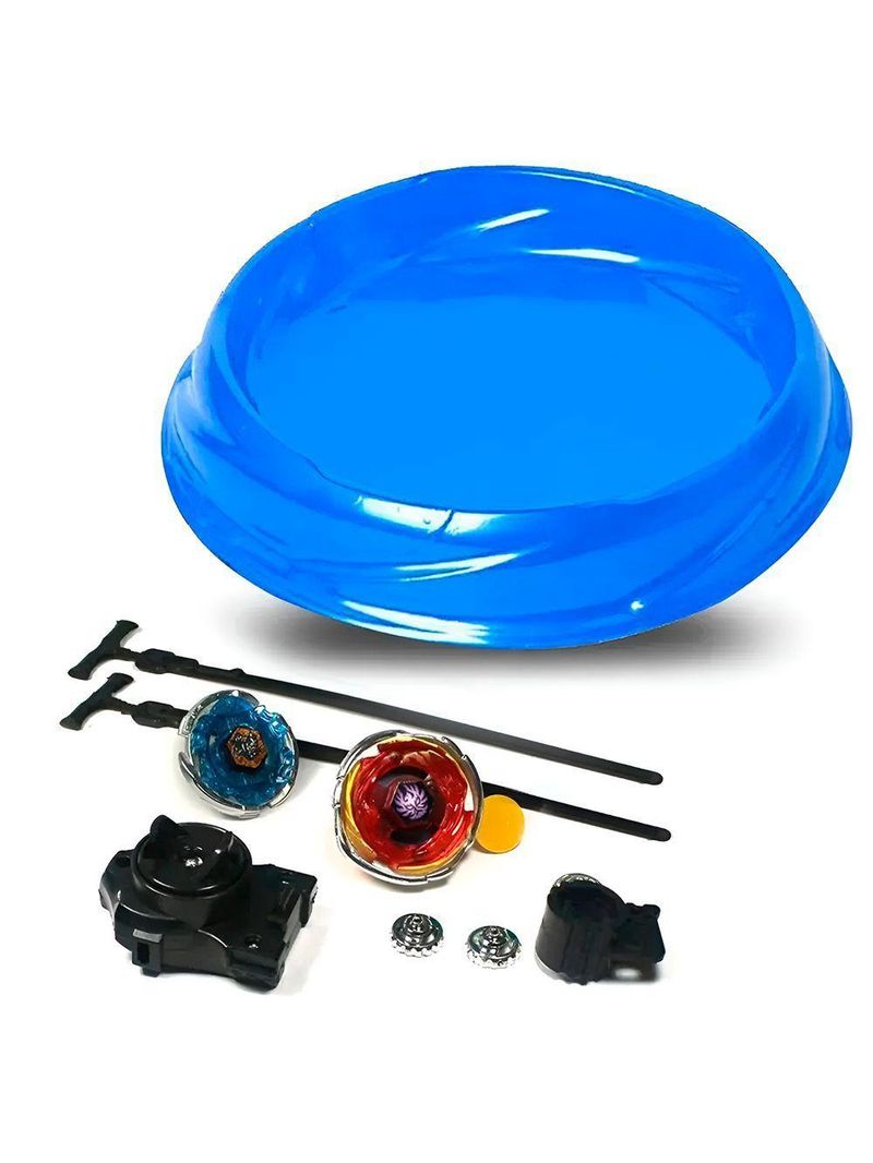 Brinquedo 2 Beyblade Metal Lançador Fusion Peão Arena - Batalhas Emocionantes