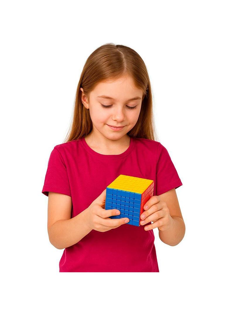 Cubo Magico Interativo 7x7x7 Brinquedo - Desafio E Diversão Para Todas As Idades