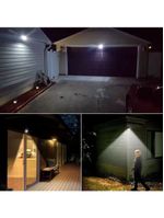 Luminária Parede Solar 30 Leds Sensor Movimento Luzà Prova D’água- Preto