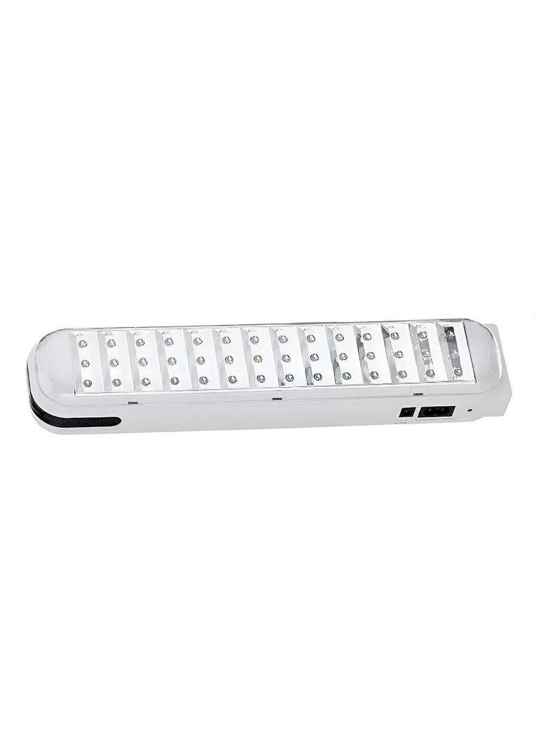 Luminária Lâmpada Emergência 42 Leds Recarregável Branco - Compacta, Potente E De Longa Duração