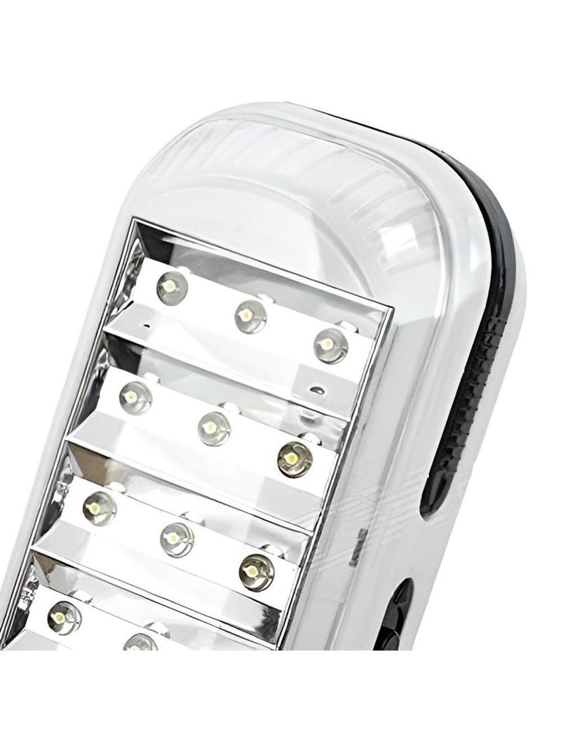 Luminária Lâmpada Emergência 42 Leds Recarregável Branco - Compacta, Potente E De Longa Duração