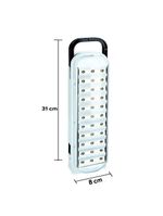 Luminária Lâmpada Emergência 42 Leds Recarregável Branco - Compacta, Potente E De Longa Duração