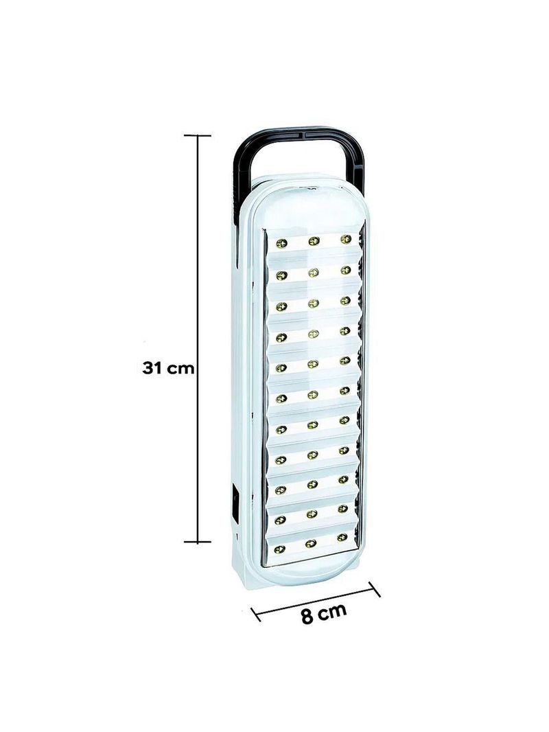 Luminária Lâmpada Emergência 42 Leds Recarregável Branco - Compacta, Potente E De Longa Duração
