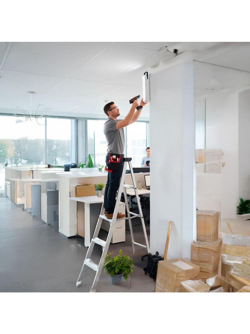 Luminária Lâmpada Emergência 42 Leds Recarregável Branco - Compacta, Potente E De Longa Duração